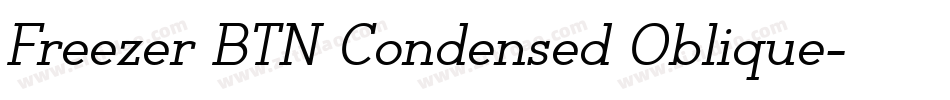 Freezer BTN Condensed Oblique字体转换